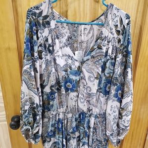 NWT Paisley Long Sleeve Free People Dress